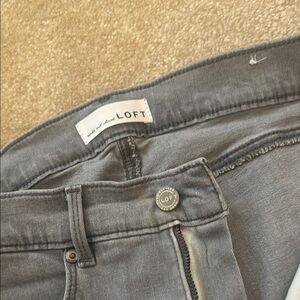 LOFT Gray Skinny Jeans with Stretch